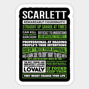 Scarlett Sticker